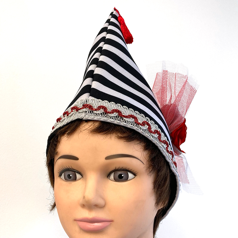 Kappe schwarz-weiß gestreift – Bild 3