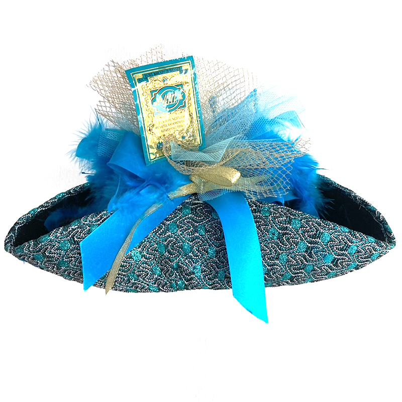 Dreispitz Türkis Weiß Gold