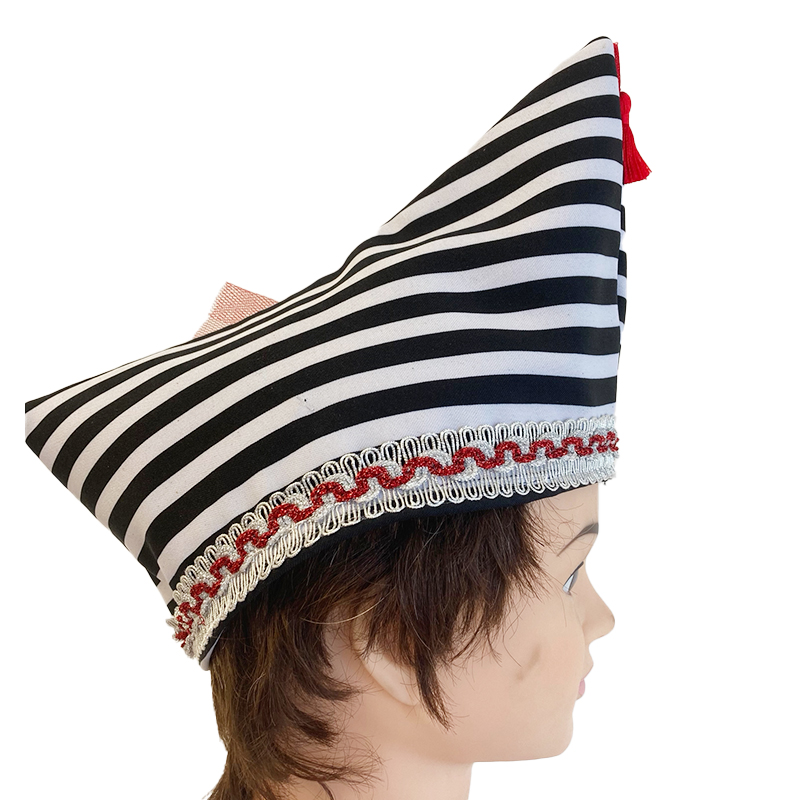 Kappe schwarz-weiß gestreift – Bild 2