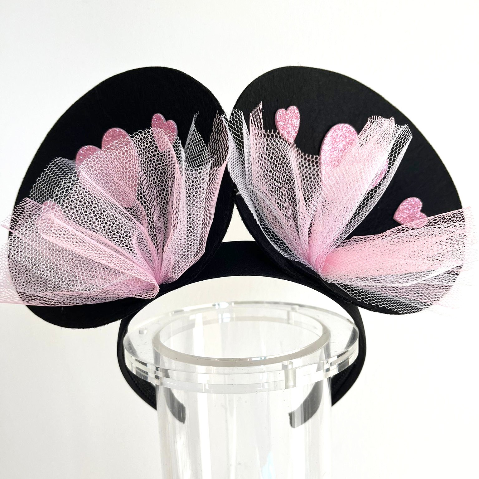 Haarreif Maus mit weißem oder rosa Tüll – Bild 2